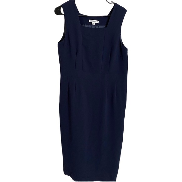 Pendleton Navy Sleeveless MIDI 1/2 Zip Dress Sz 8 - Picture 1 of 8